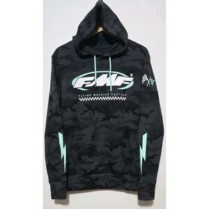 FMF Hoodie Men Sz M Black Camo Pullover‎ Sweatshirt Motocross Racing Dirt Bike